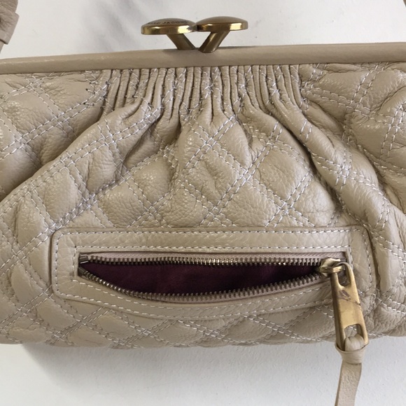 Marc Jacobs Ivory calf leather quilted clutch or chain shoulder bag - Picture 3 of 16